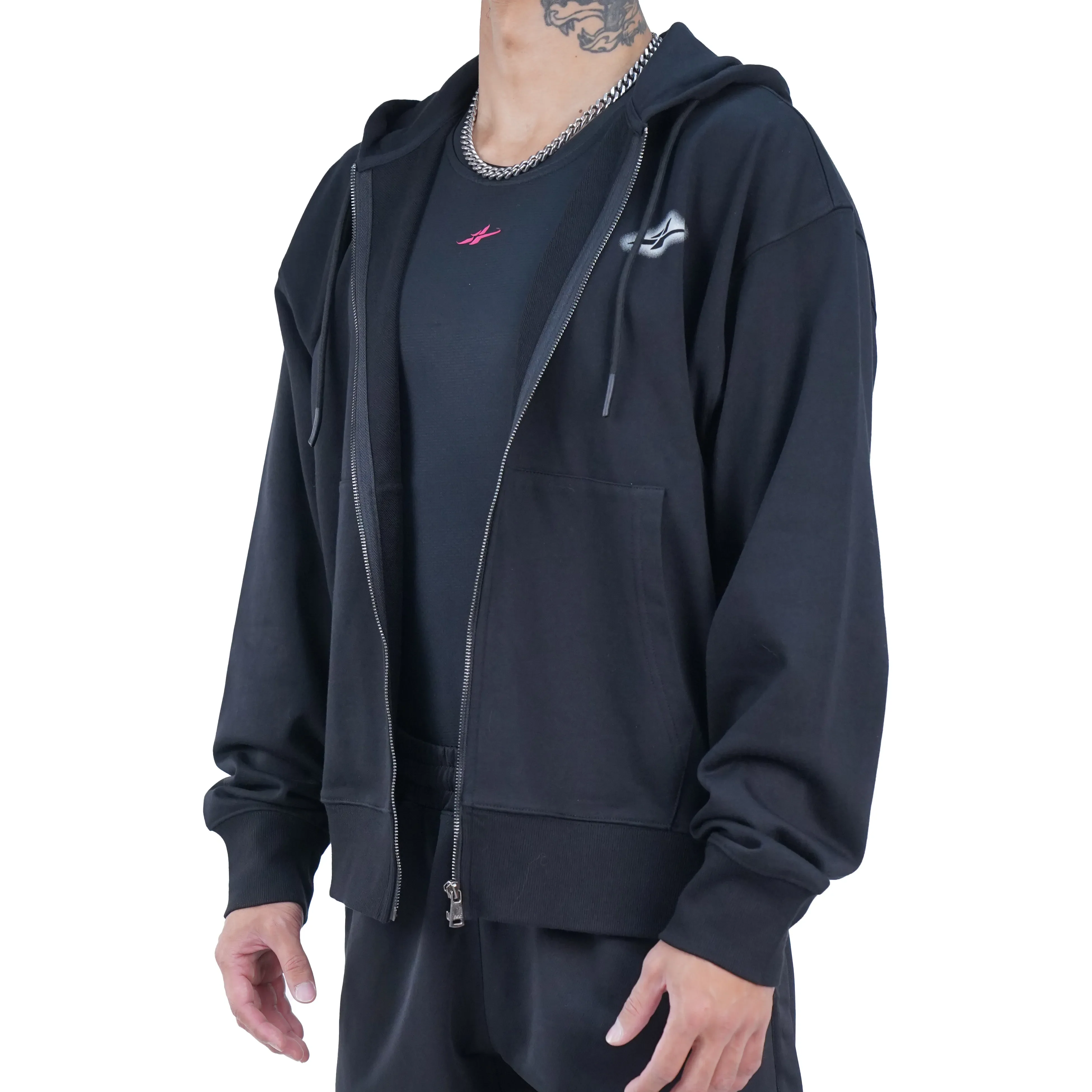 Serious Player Only Lightweight Zip Up Hoodie Black - Image 5