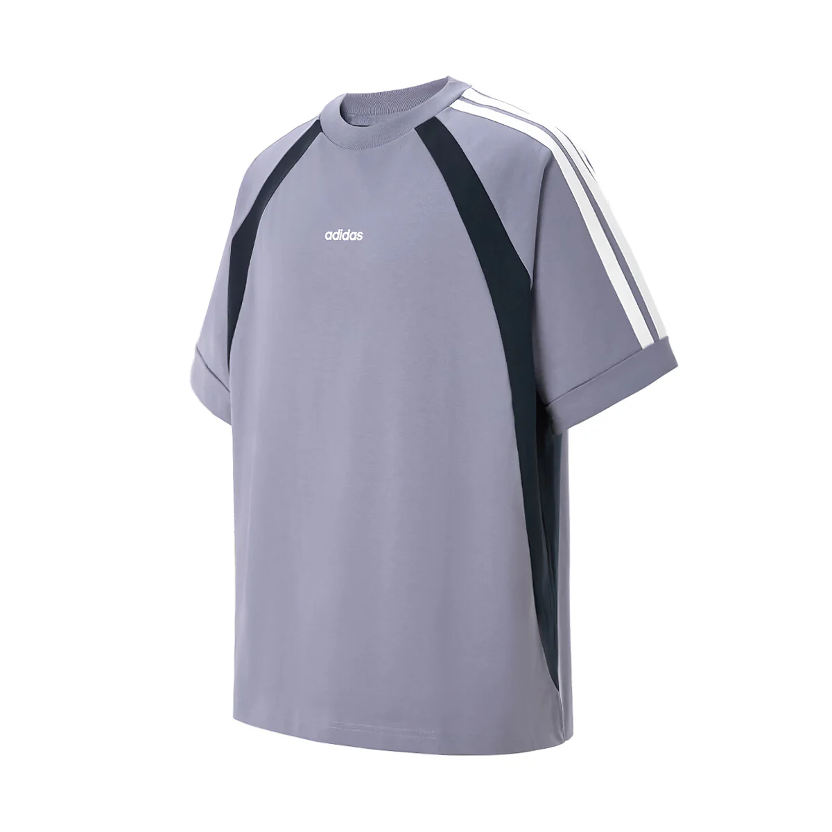 Adidas Striped T-shirts 'Blue Gray'