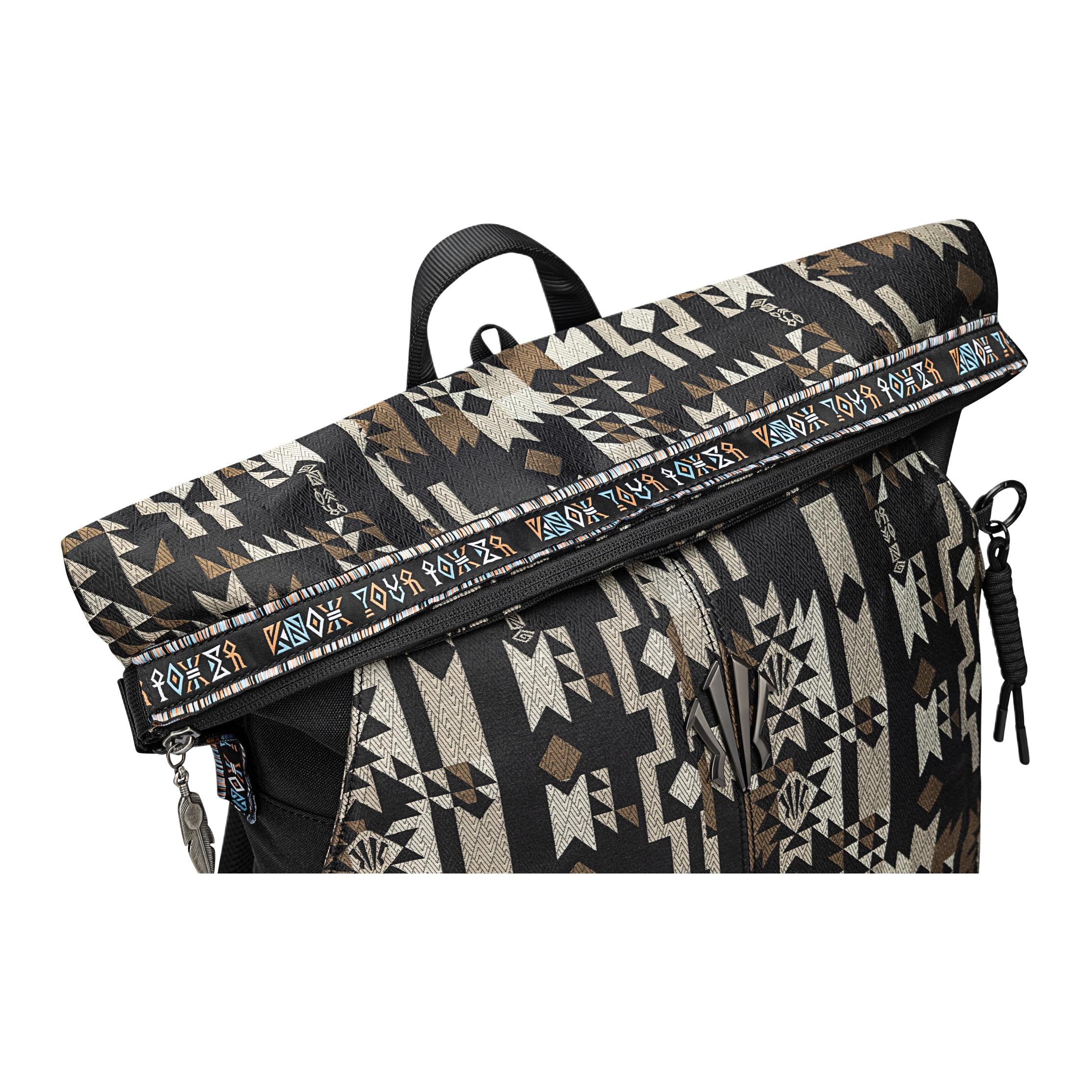 Anta Kai Polyester Backpack Black Jacquard - Image 6