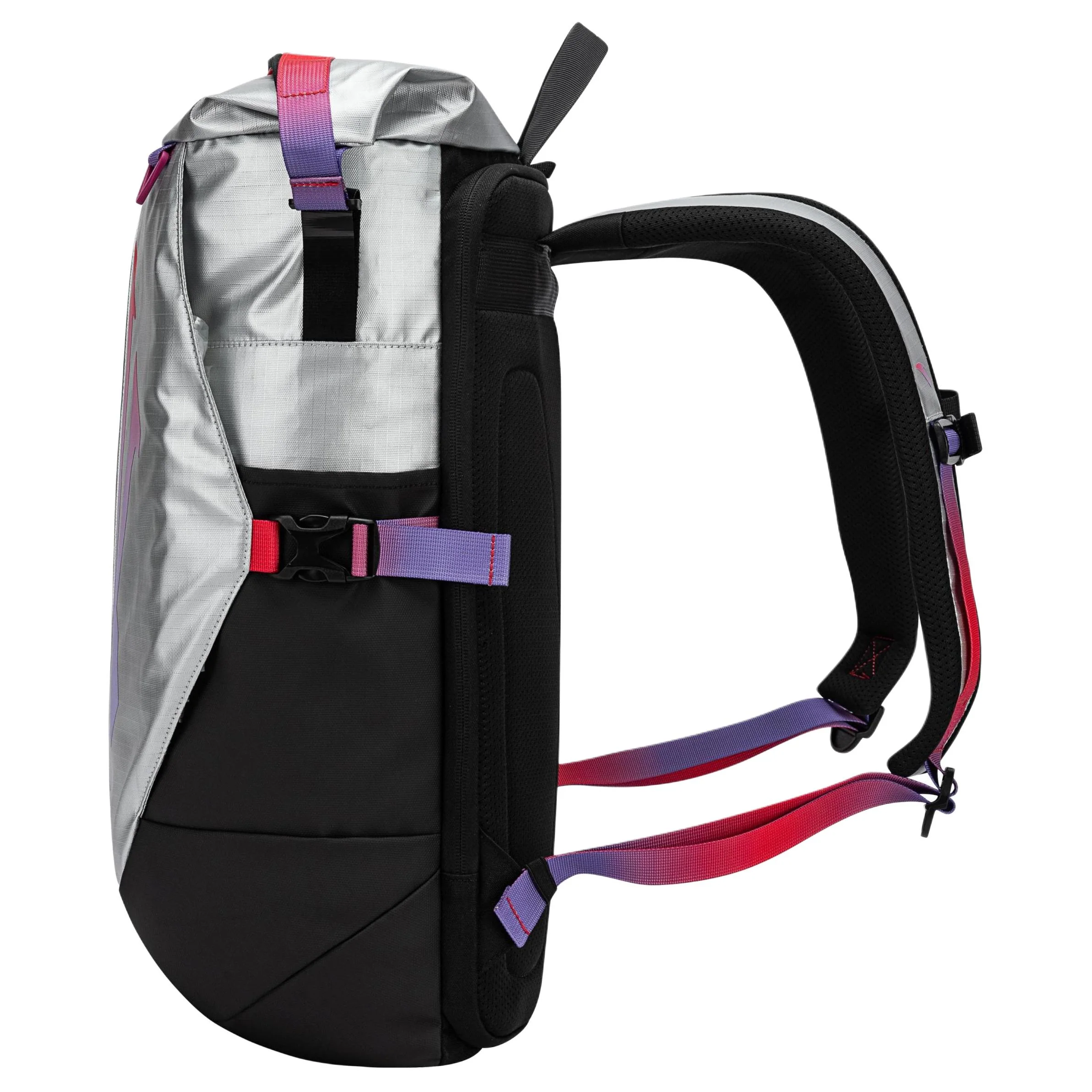 Anta Kai Series PU Rainbow Backpack Black Silver - Image 3