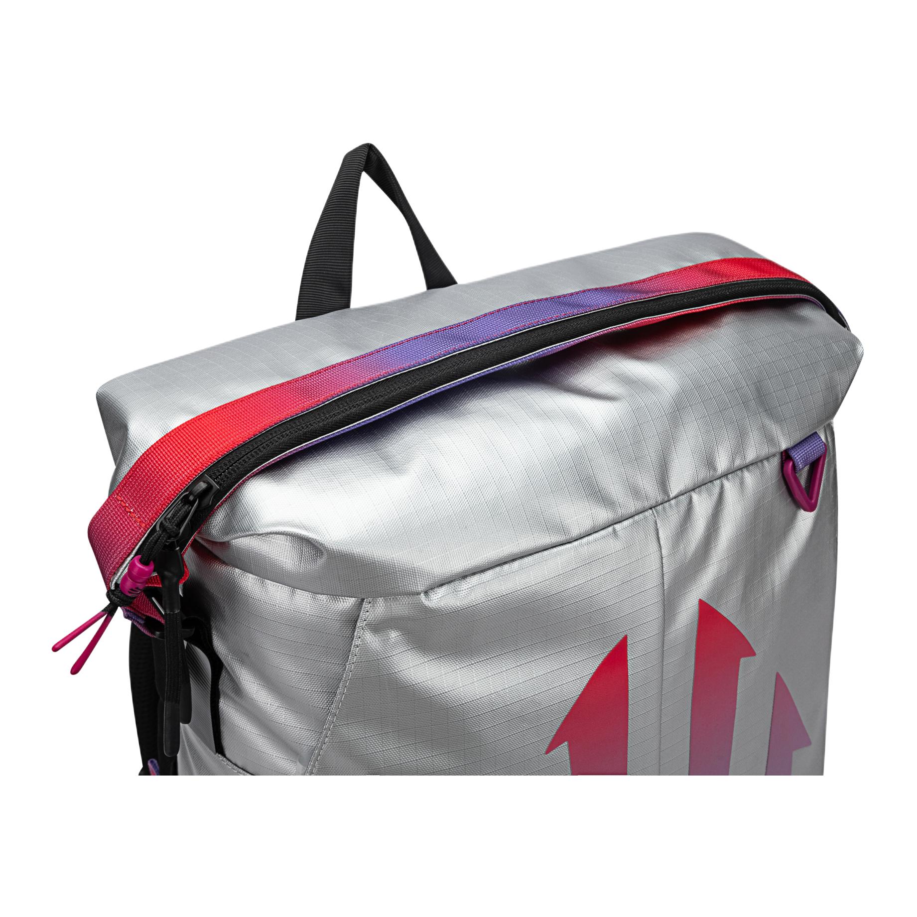 Anta Kai Series PU Rainbow Backpack Black Silver - Image 6
