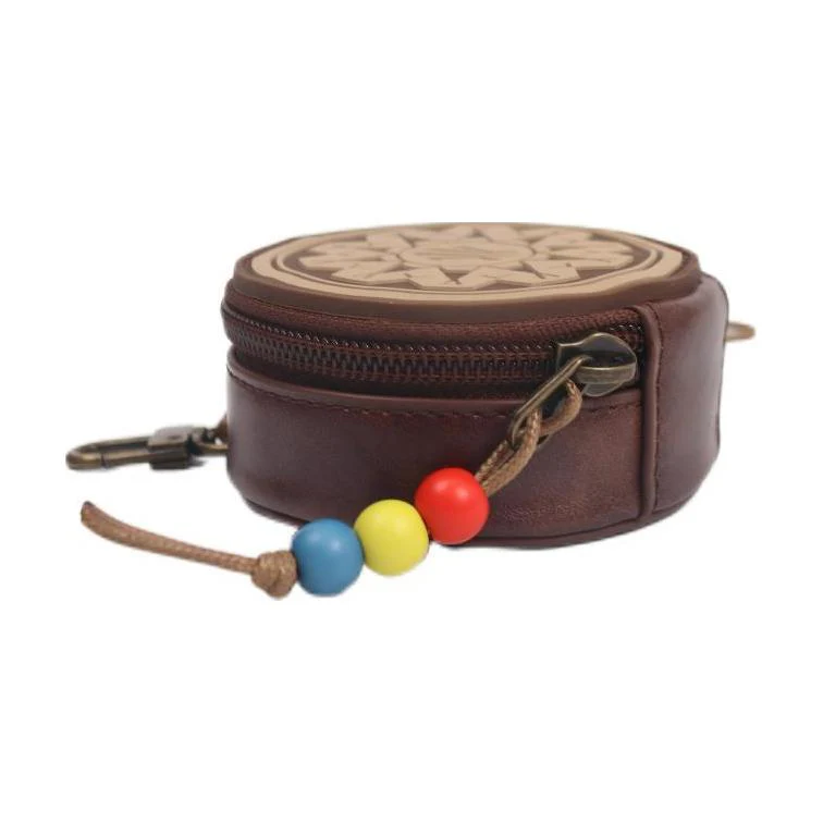 Anta Small Litchi Grain PU Leather Wallet Chestnut Brown - Image 2