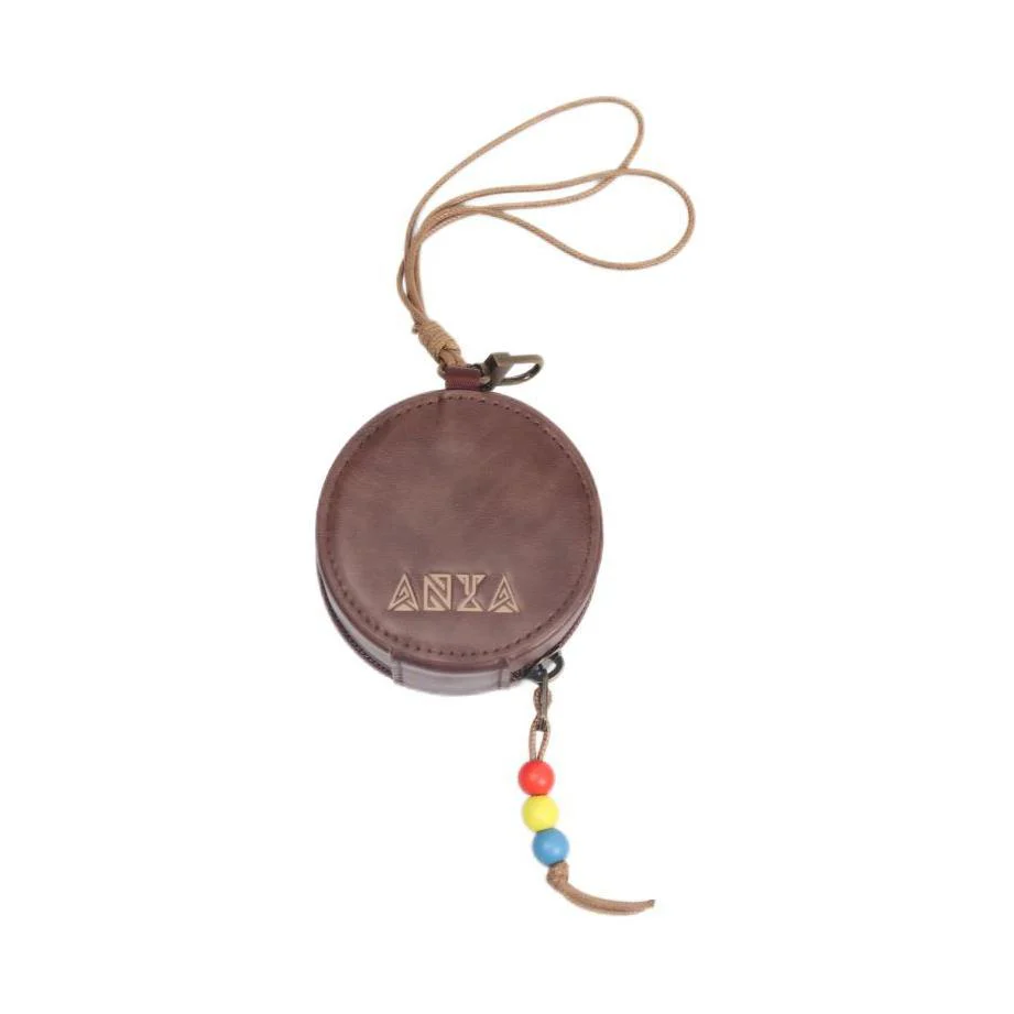 Anta Small Litchi Grain PU Leather Wallet Chestnut Brown - Image 4