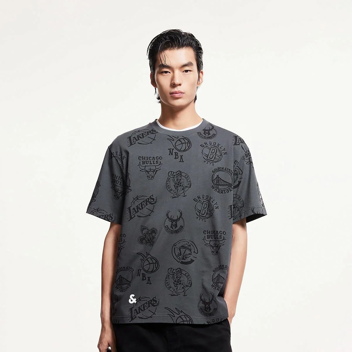 JACK JONES x NBA Unisex Crew Neck Short-Sleeve T-Shirt - Image 5