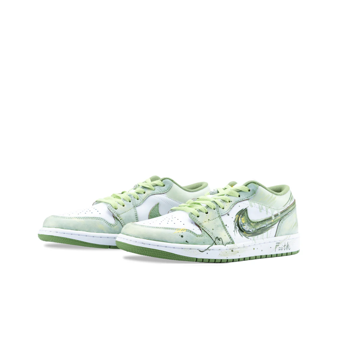 Jordan Air Jordan 1 'Green Splash' [Customized] - Image 3