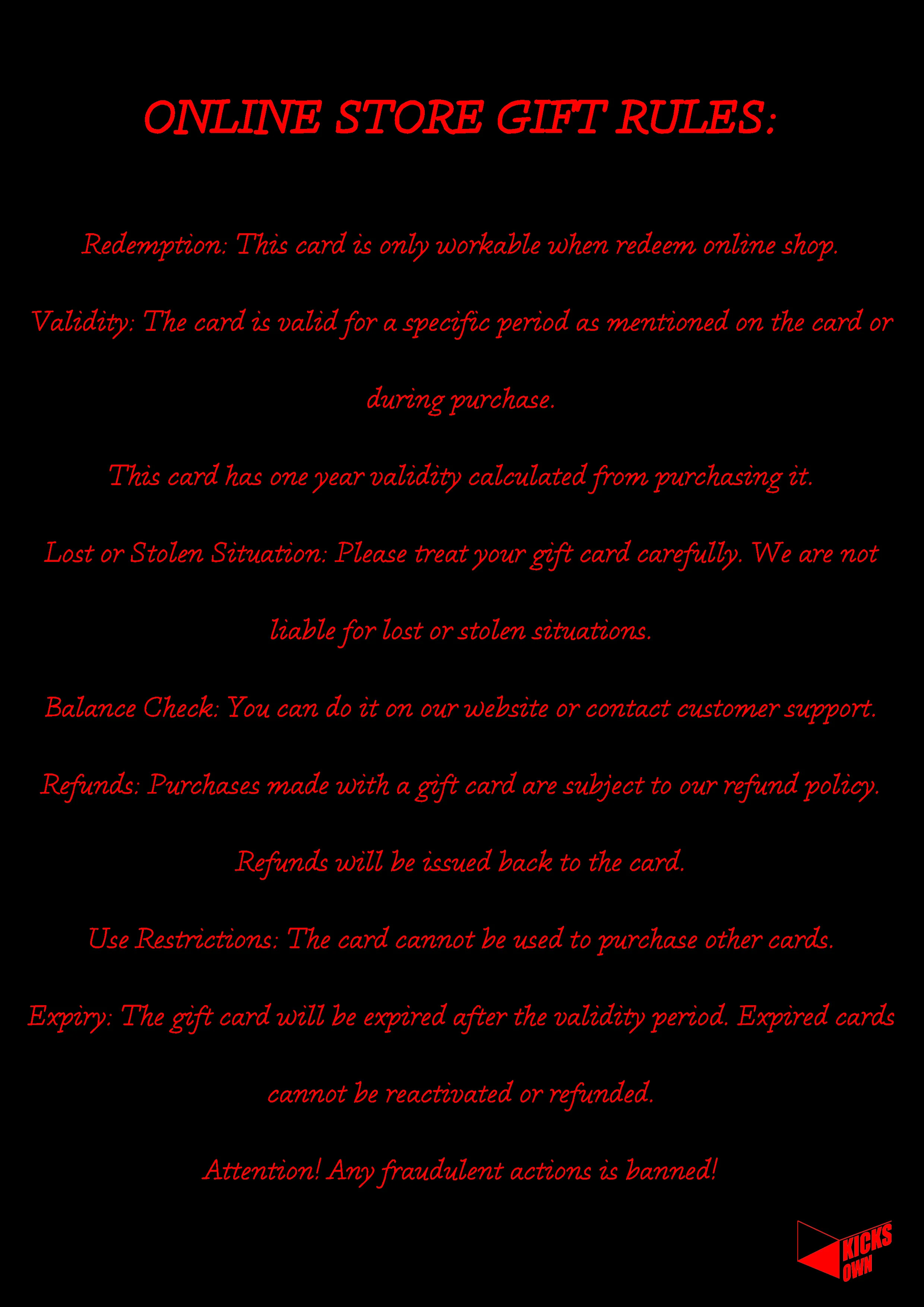 Kicksown Gift Card - Image 4