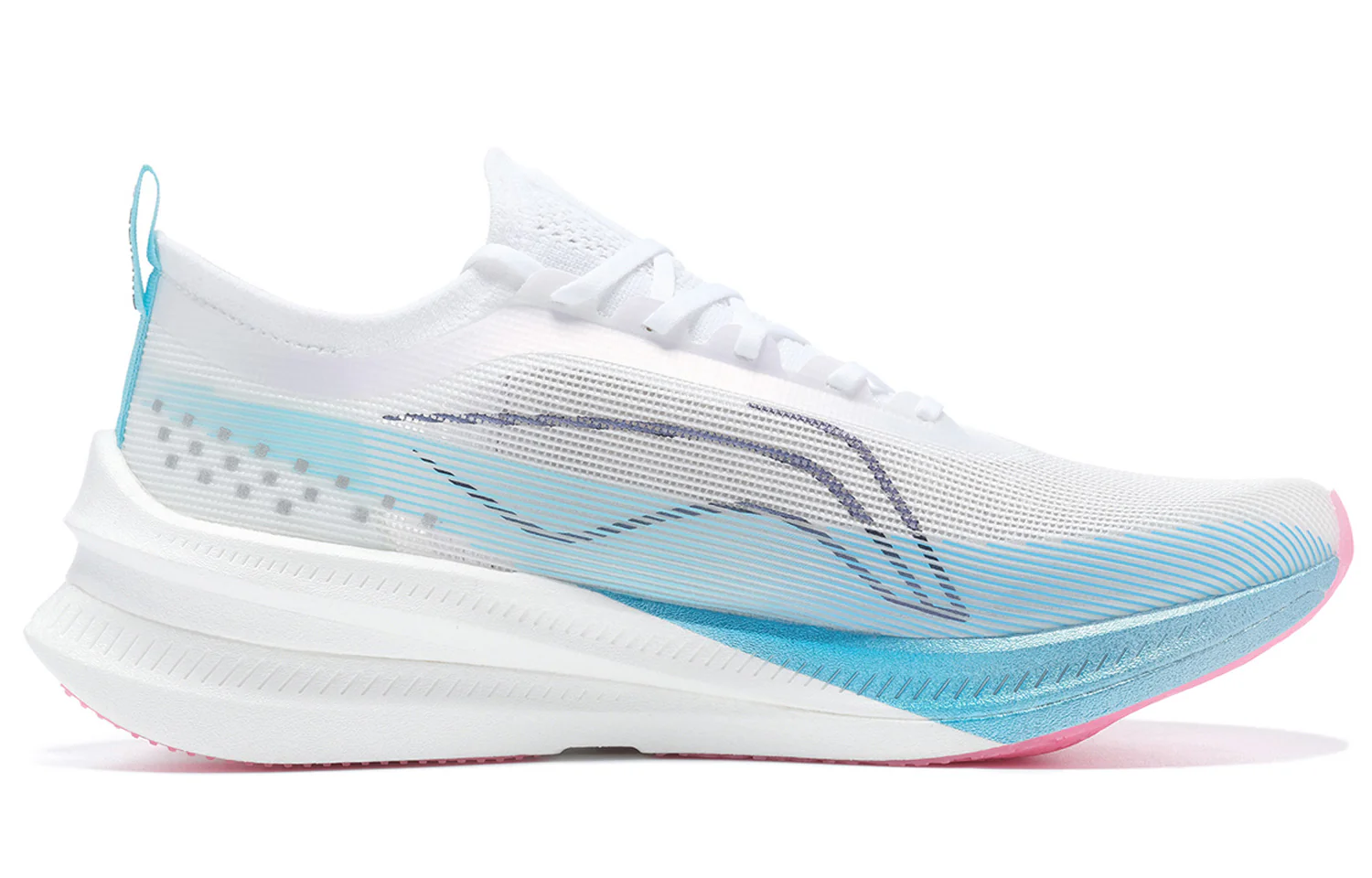 LiNing Feidian 3 Elite Running Shoes 'White Blue Pink' - Image 2