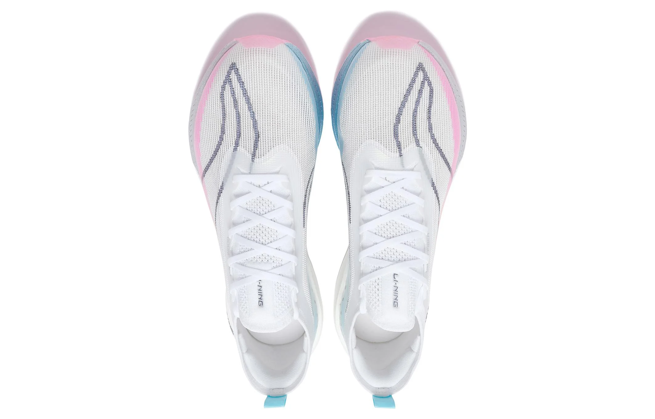 LiNing Feidian 3 Elite Running Shoes 'White Blue Pink' - Image 3