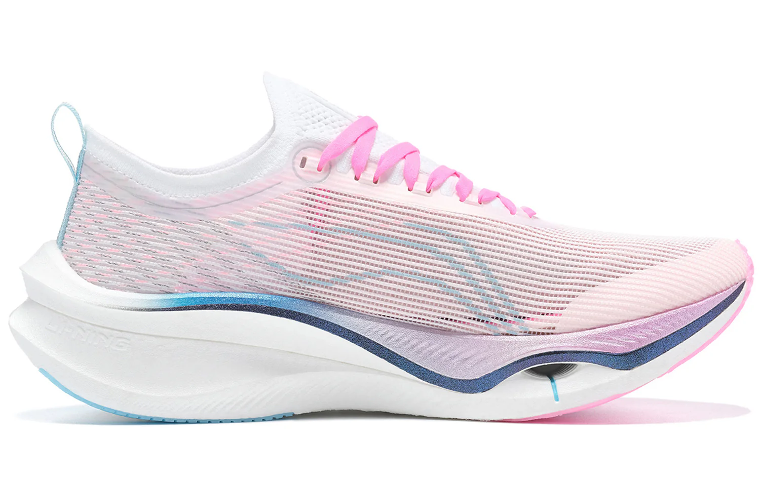LiNing Feidian 3 Ultra Tin HorseRunning Shoes 'Pink Blue' - Image 2