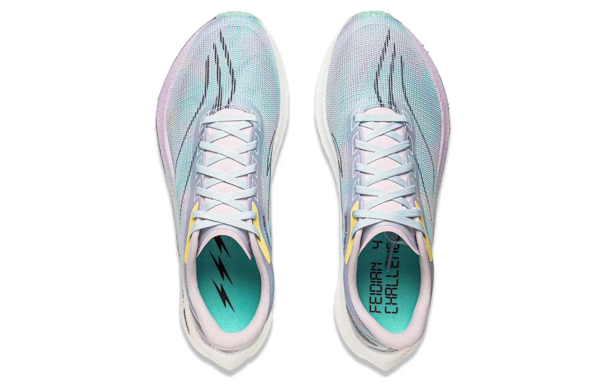 LINING Feidian 4 Challenger Running Shoes Women's 'Mist Purple Vero Rose Purple Fluorescent Ice Cyan' - Image 4