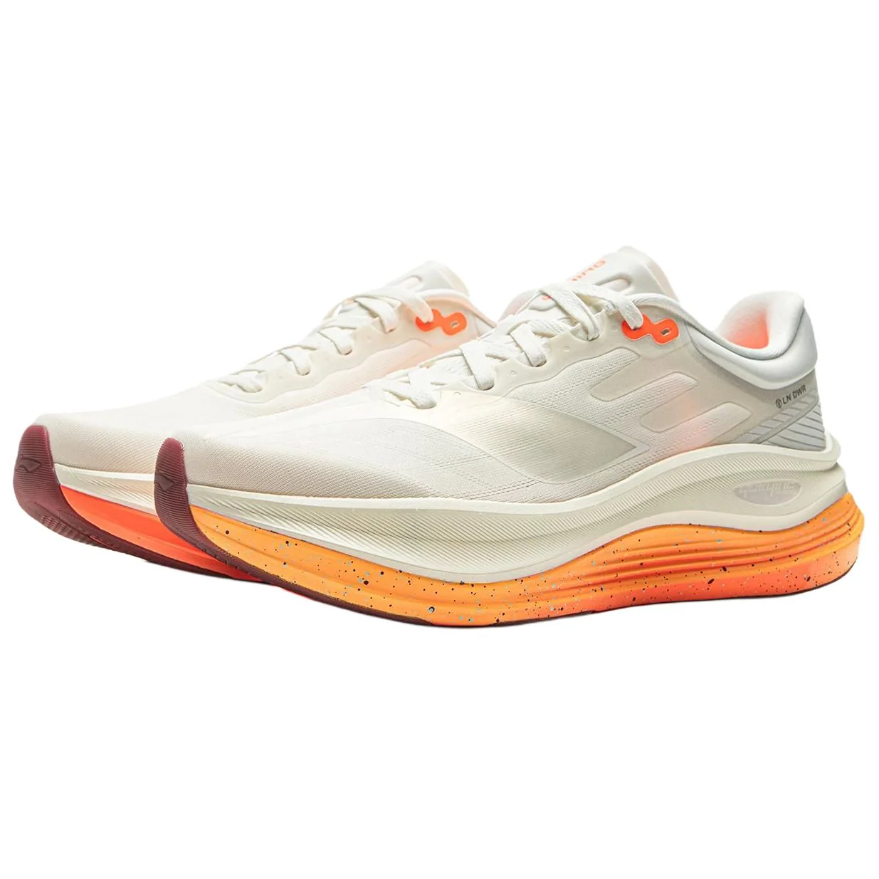 LiNing Yueying 5 Pro Running Shoes 'White Orange' - Image 3
