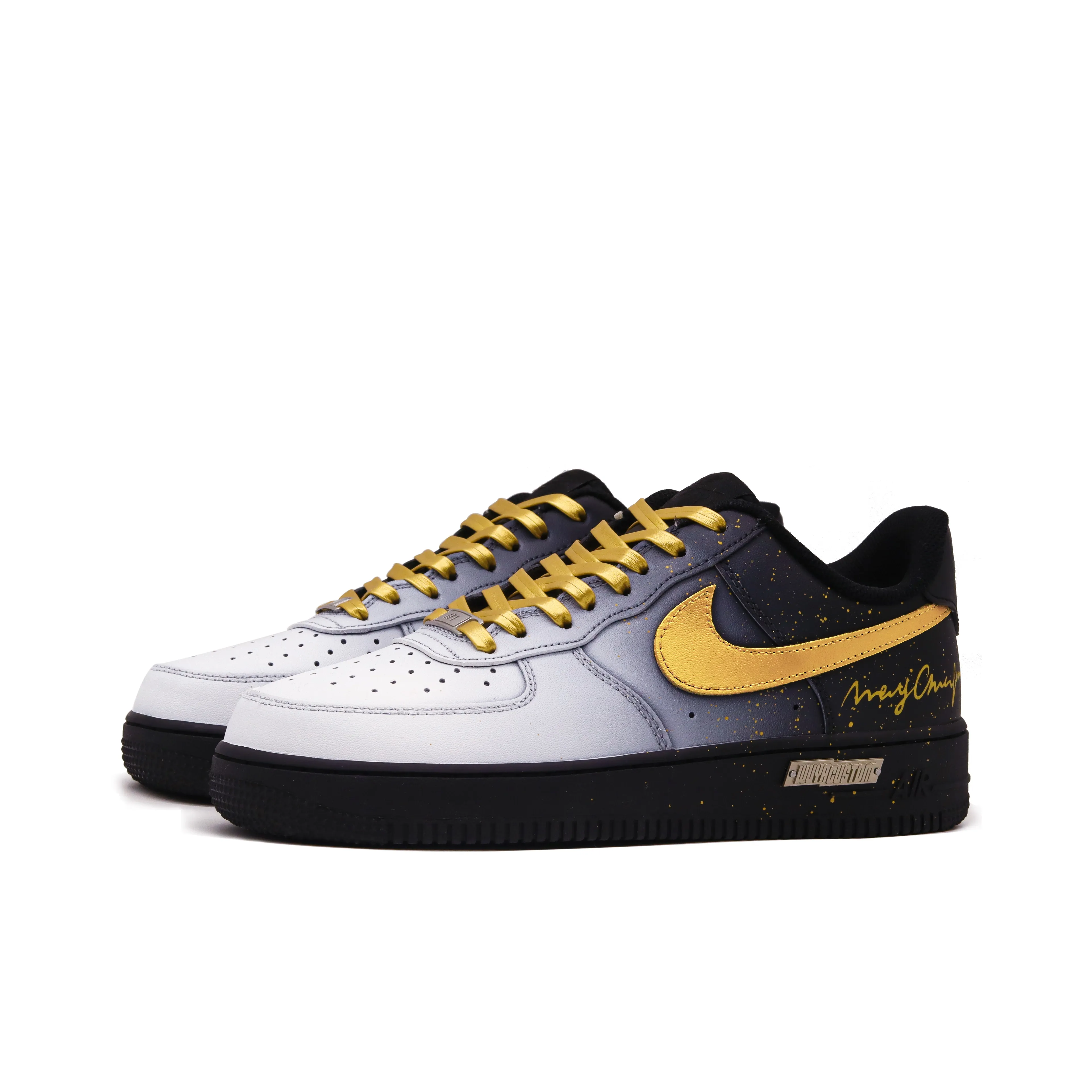 Nike Air Force 1 'Black Gold' [Customized] - Image 4