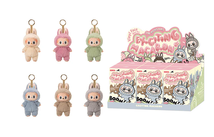 POP MART Labubu The Monsters Exciting Macaron Vinyl Plush Pendant - Image 12