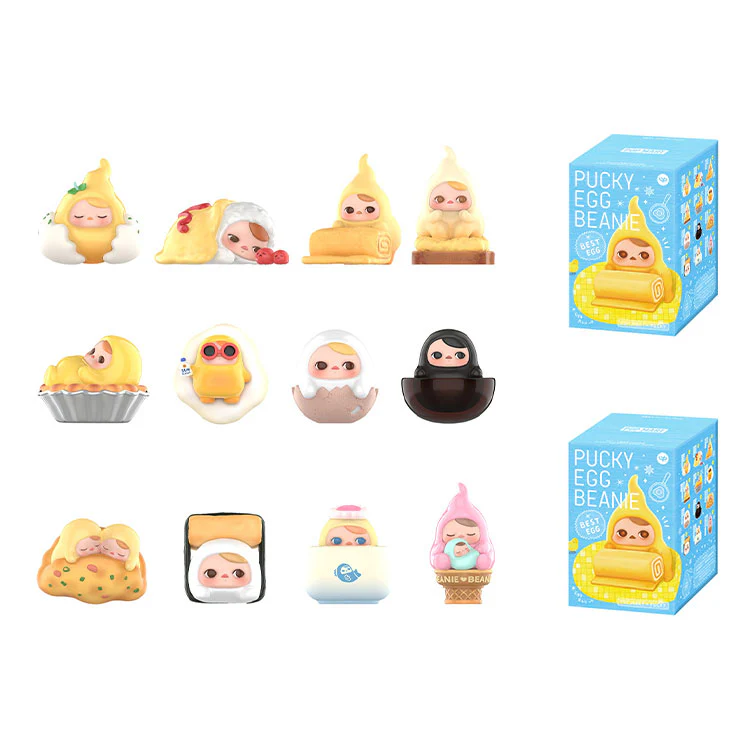 POP MART PUCKY Egg Bean Collection Mystery Boxes Single Mystery Box/Full Box 12 Pcs - Image 2
