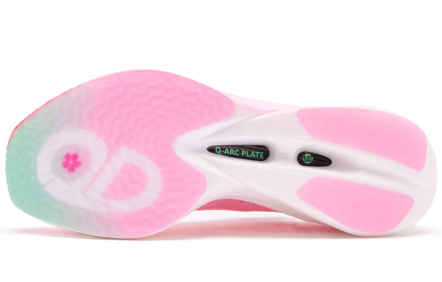 QIAODAN Feiying PB4.0 Running Shoes 'Cherry Blossom Pink Aurora Green' - Image 6