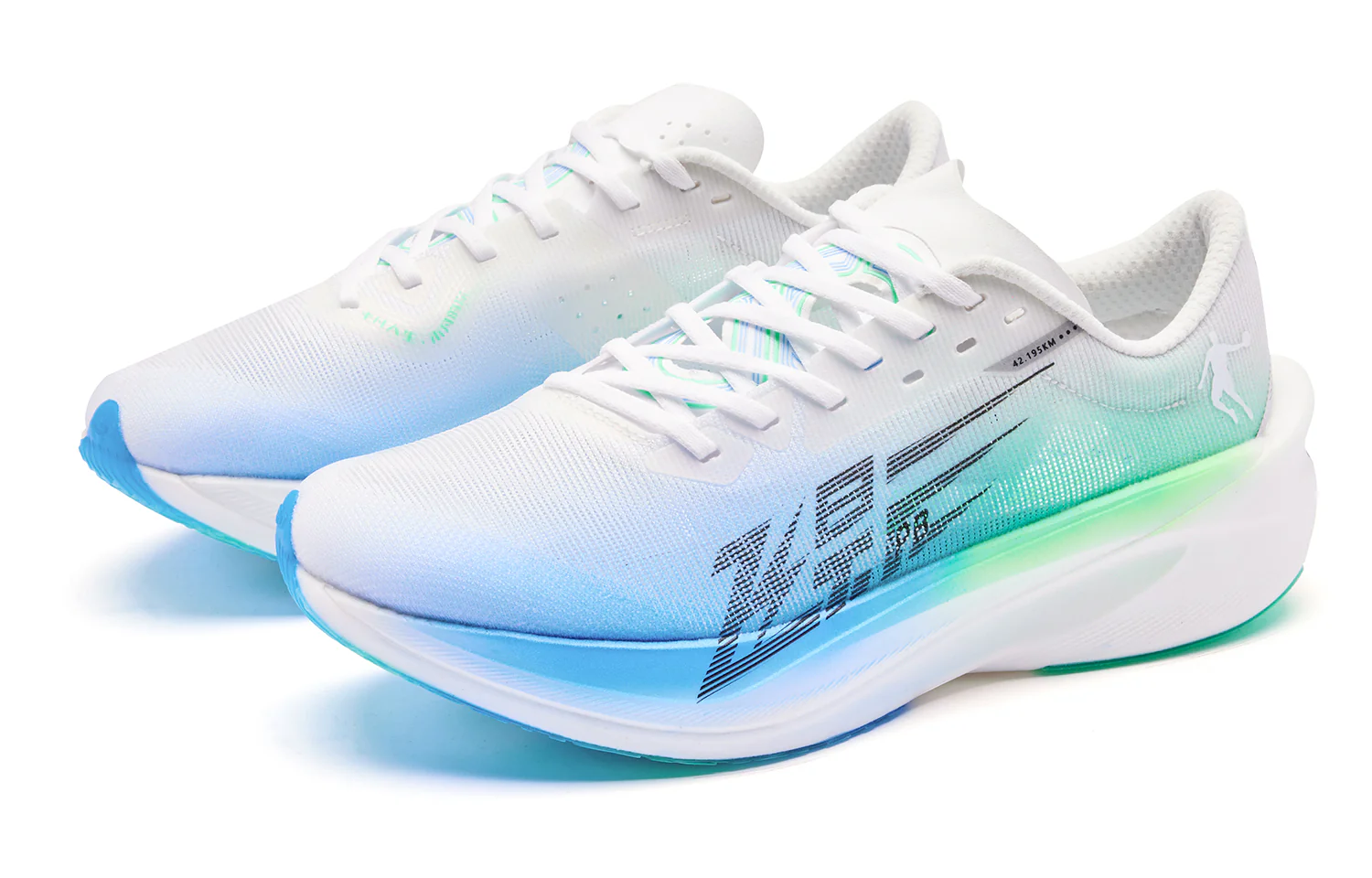 QIAODAN Feiying PB4.0 Running Shoes 'White Blue Green' - Image 4