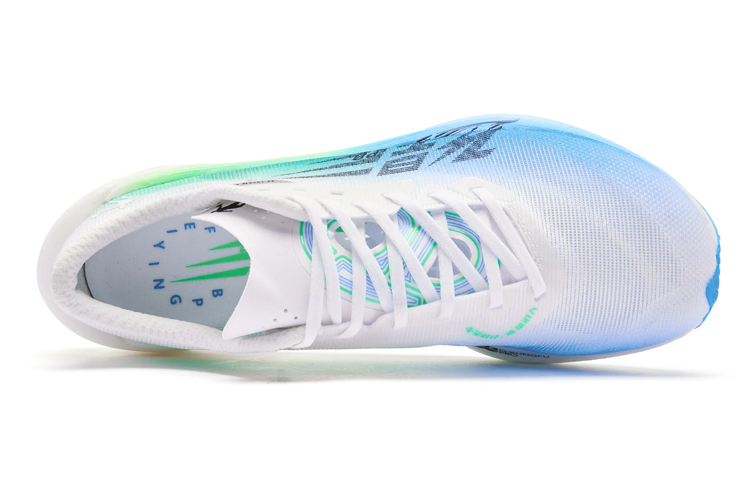 QIAODAN Feiying PB4.0 Running Shoes 'White Blue Green' - Image 5