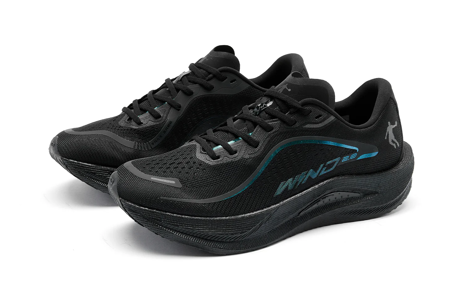 QIAODAN Wind-Running 2.0 Running Shoes 'Black Gray' - Image 3