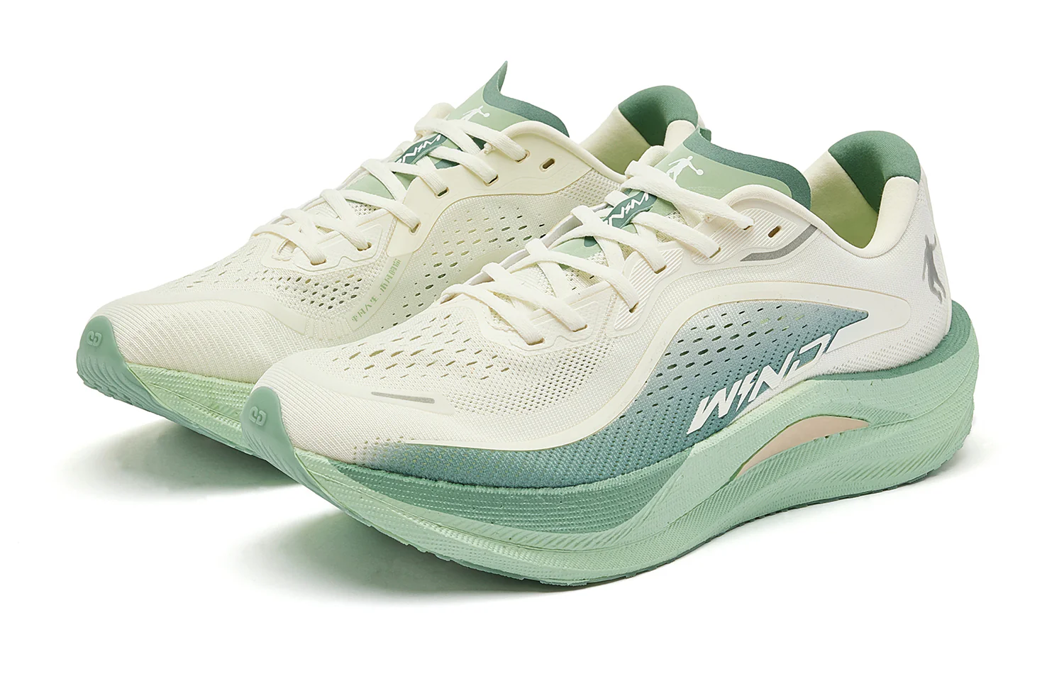 QIAODAN Wind-Running 2.0 Running Shoes 'Ivory Jade Green'「Women」 - Image 3