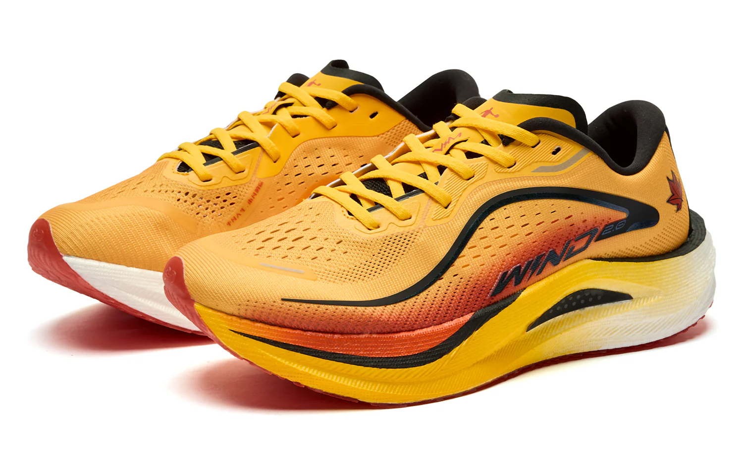 QIAODAN Wind-Running 2.0 Running Shoes 'Yellow Orange' - Image 3