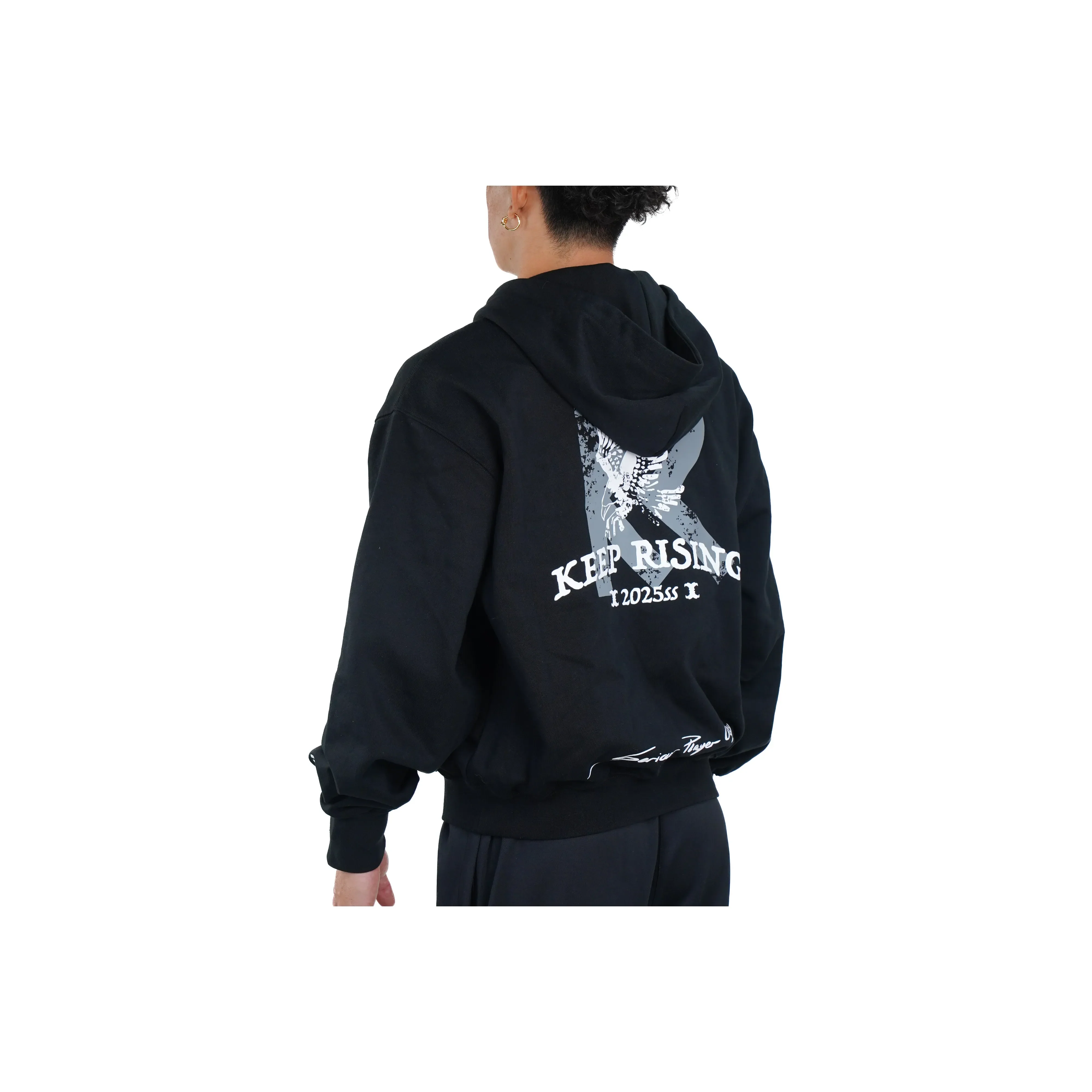 Serious Player Only Lightweight Zip Hoodie KR Black - Image 4