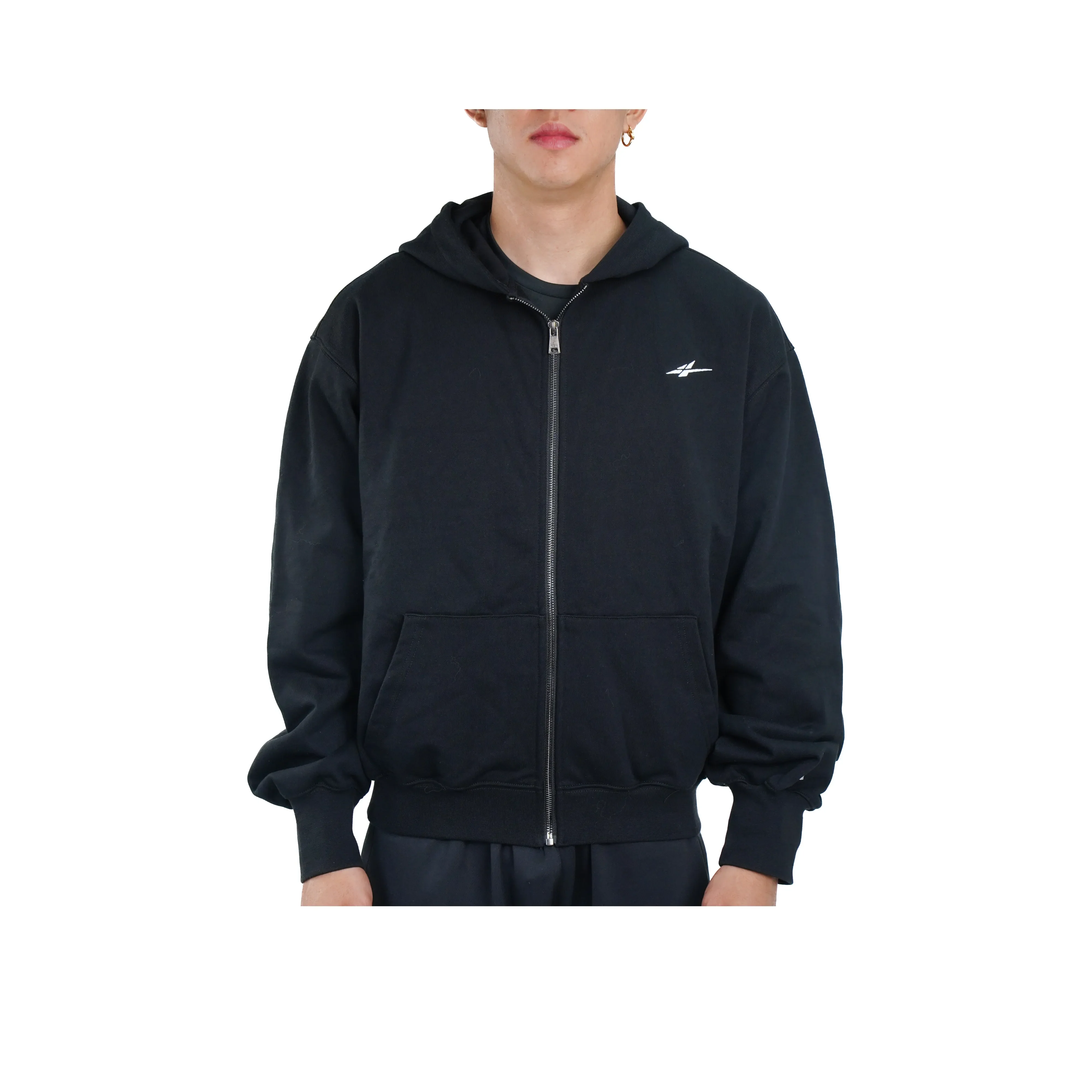 Serious Player Only Lightweight Zip Hoodie KR Black - Image 5