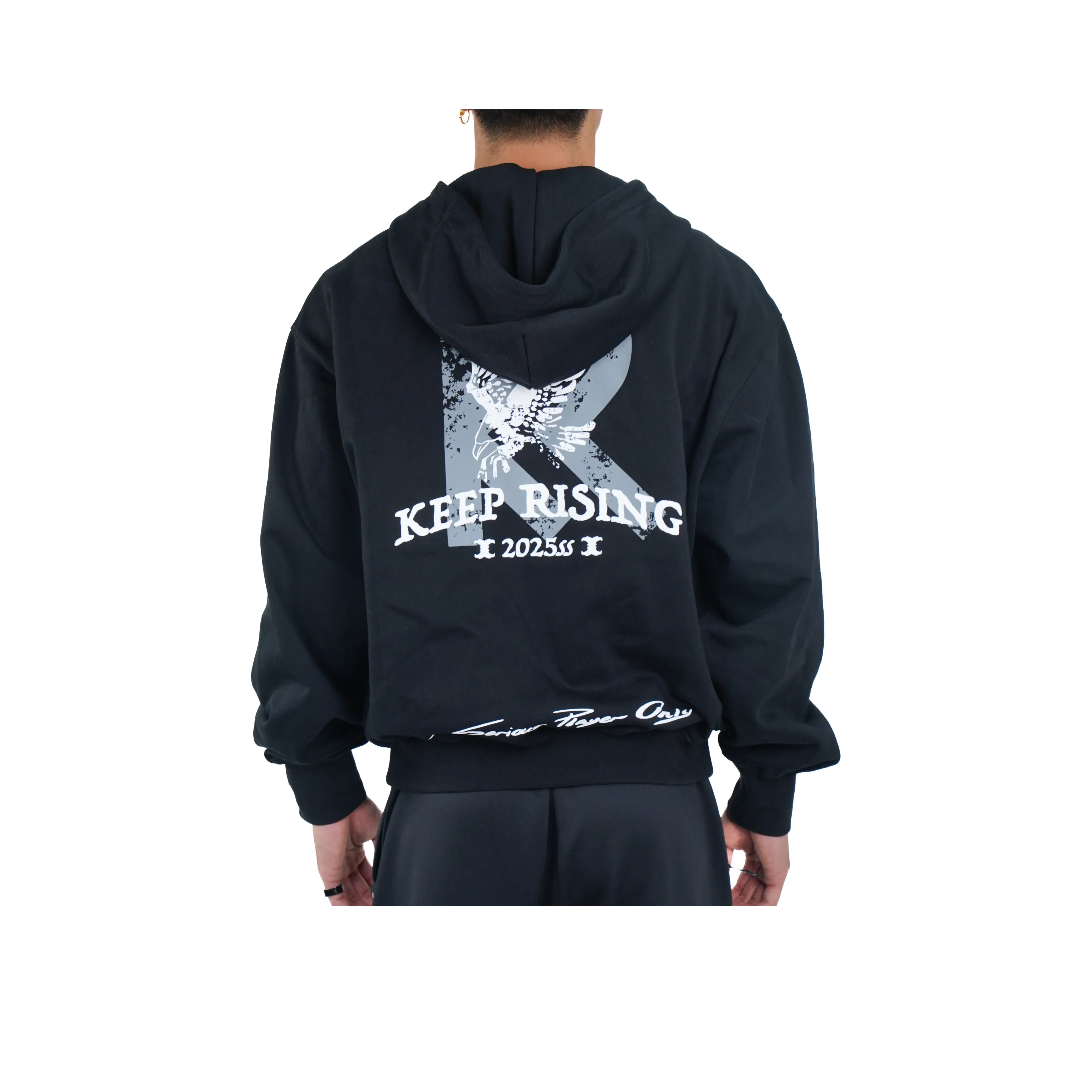 Serious Player Only Lightweight Zip Hoodie KR Black - Image 6