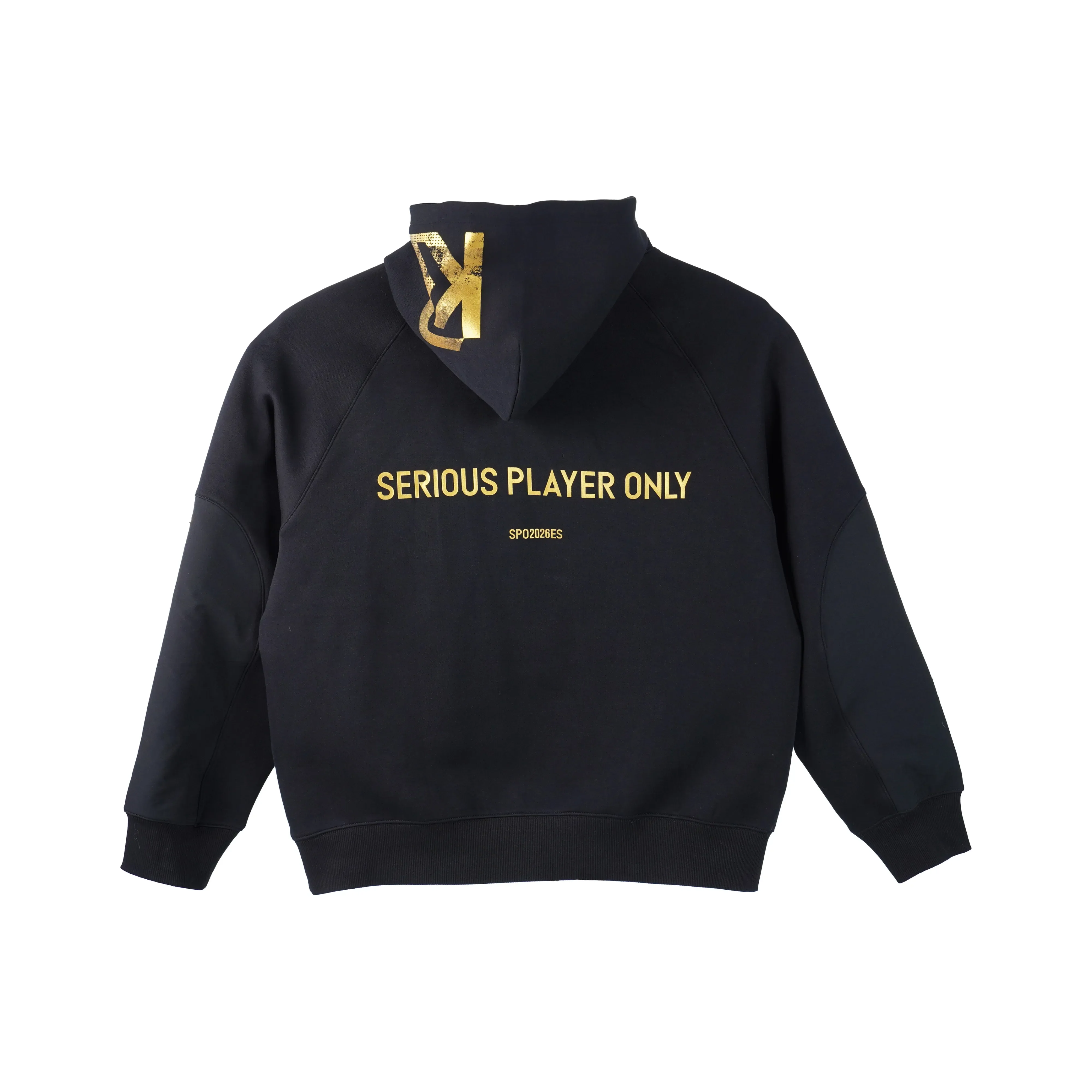 Serious Player Only x KR Pullover Hoodie Black - Image 2