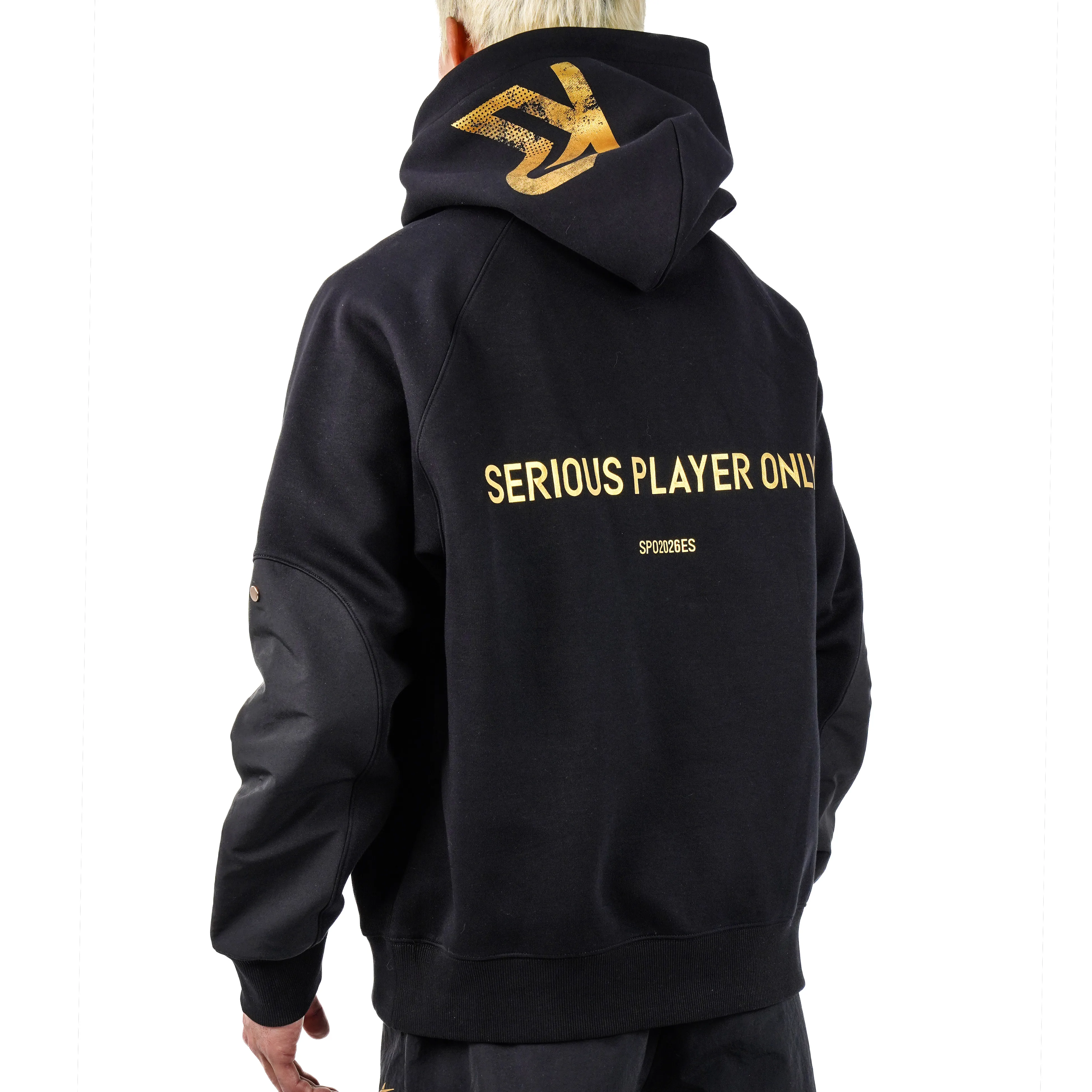 Serious Player Only x KR Pullover Hoodie Black - Image 5