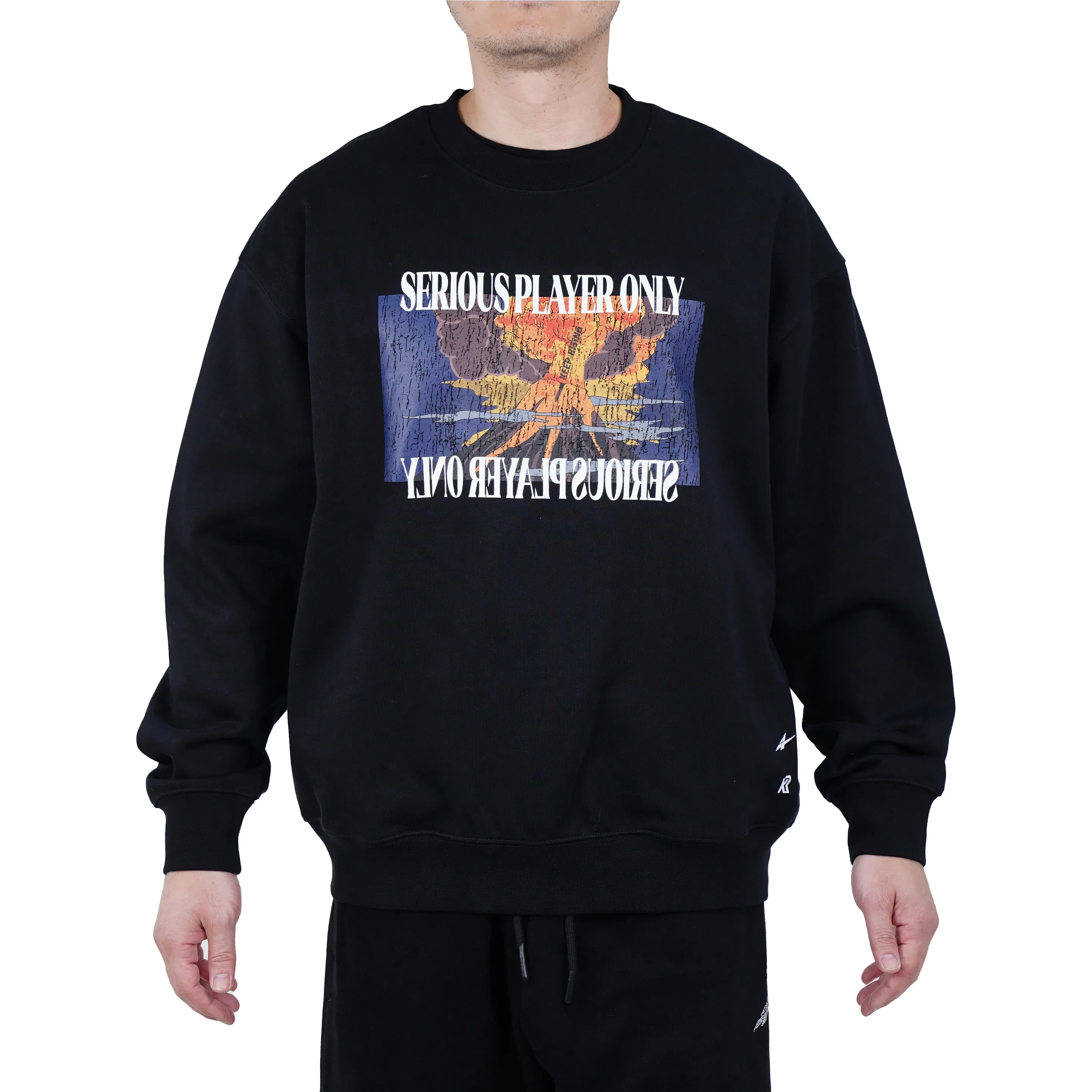 Serious Player Only x KR Pullover Sweatshirt Black - Image 3