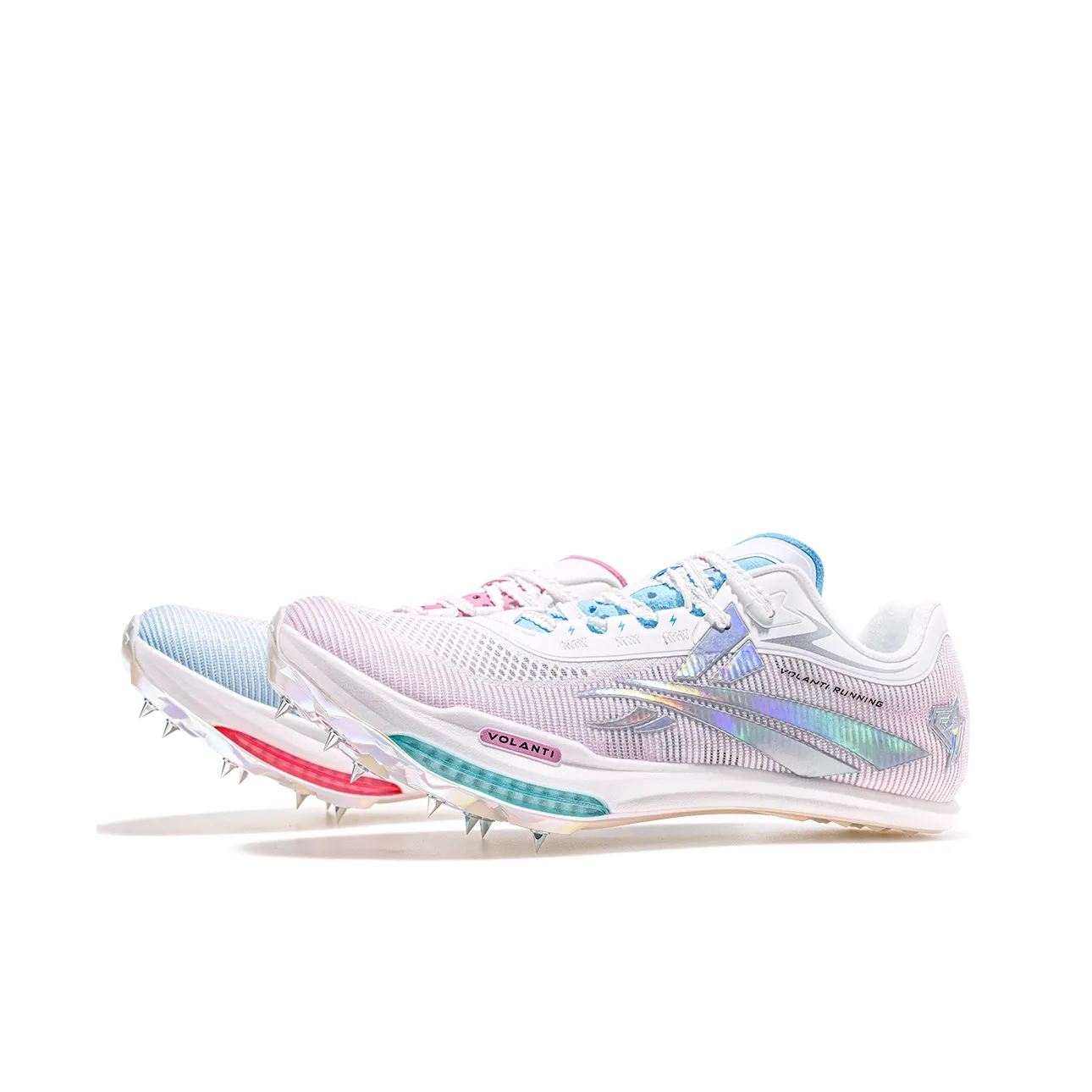 Volanti Rocket Air Cushion Spike Shoes 'Blue/Pink Mismatch' - Image 7
